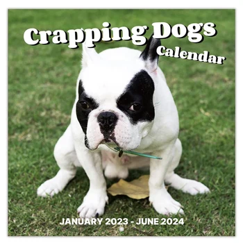 1 шт. 2024 Настенный календарь-2024 Календарь 12 ежемесячных какающих собак 2024 Забавные подарки