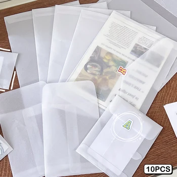  10 шт. Полупрозрачные бумажные конверты с серной кислотой для DIY Открытки Сумка для хранения открыток Свадебное приглашение Подарочная упаковочная сумка