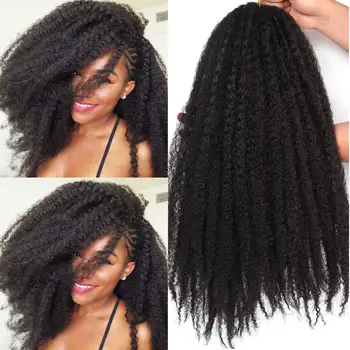 18 дюймов пружинистые скручивающиеся волосы для проблемной бабочки locs синтетическое наращивание волос марли для женщинкинки твист афро крючком коса