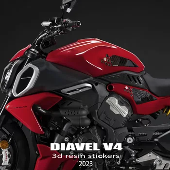 2023 diavel v4 tank pad аксессуары для мотоцикла 3D наклейка из эпоксидной смолы защитный комплект для Ducati Diavel V4 2023-