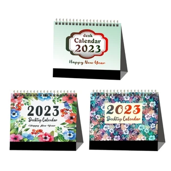 2023 Настольный календарь Мини-настольный стационарный календарь Ежемесячный планировщик Английский настольный календарь для рабочего офиса