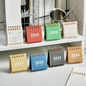 2024 Минималистичный модный календарь Креативный карманный портативный календарь Планировщик расписания Орнамент офисного стола