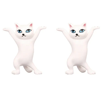 2X Dance Cat Беспроводная подставка для наушников Держатель для ручки Держатель гарнитуры для 1 и 2 и Pro Настольный дисплей (белый)