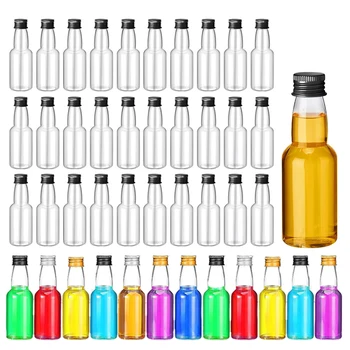 5 шт. 30 мл 60 мл 100 мл 150 мл портативные пластиковые мини-бутылки для ликера с алюминиевыми крышками пустая бутылка из-под сока для свадебных вечеринок
