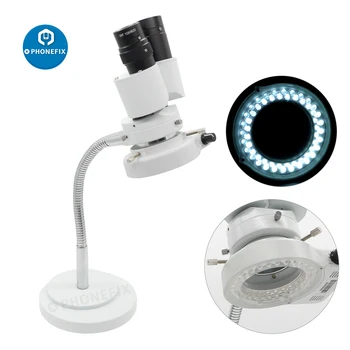 8X Бинокулярный стереомикроскоп с 8-кратным увеличением и Illuminator 360 Revolve Gooseneck Arm для ремонта электроники стоматологической лаборатории