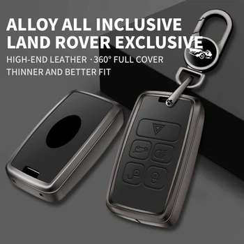 Cow Leathe Крышка чехла для ключей от автомобиля Land Rover Range Rover Sport Velar Evoque Freelander2 Discovery Jaguar XF XJ XJL XE