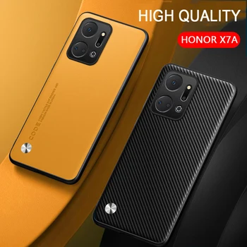 For Honor X7A Кожаный чехол с простой кожей для Huawei Honor X7A Кожа Мягкая рамка Камера Защита Fundas for Honor X9A/Honor X8A