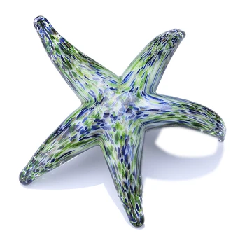 H&D Ручное выдувное стекло Ходячая морская звезда Многоцветная художественная стеклянная фигурка морского животного Счастливые подарки на день рождения, украшения для гостиной