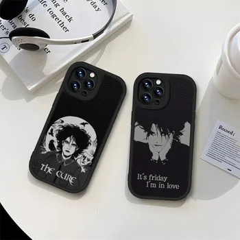 Rock Band The Cure Чехол для телефона черный для IPhone 11 14 13 12 Pro Max Mini Xs X Xr 7 8 Plus SE2020 Кожа Силиконовая текстура Coque