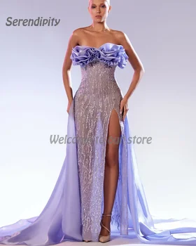 Serendipity Изысканное вечернее платье Русалка Vestido oficial de fiesta Элегантное 3D цветок с пайетками выпускное платье для женщин 2024
