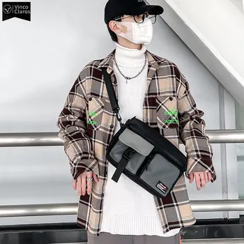 VC Trend Легкая мужская сумка-мессенджер Водонепроницаемая сумка через плечо в стиле пэчворк Оксфордские сумки через плечо для мужчин
