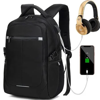 Weysfor Многофункциональный светоотражающий рюкзак Мужчины Женщины USB Зарядка Наушники Дорожная сумка Водонепроницаемый Большой Ноутбук Деловая сумка