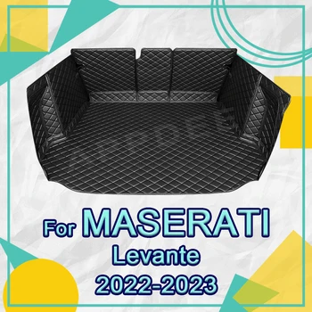  Авто Коврик для багажника с полным покрытием для Maserati Levante 2022 2023 Автомобильная крышка багажника Накладка Грузовой вкладыш Внутренняя защита Аксессуары