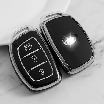 Автомобильный чехол для смарт-ключей для Hyundai ix25 ix35 i20 i30 i40 Tucson Sonata Santa Fe Elantra Accent Solaris Verna Protector