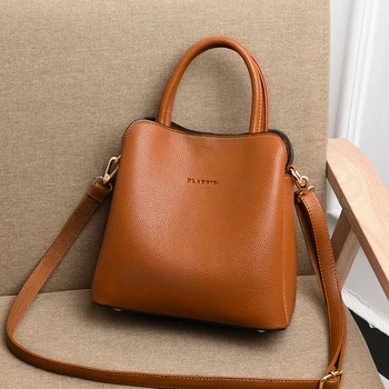 Высококачественная женская сумка Мягкая кожаная сумка через плечо с несколькими карманами Бренд Дизайнерская женская сумка через плечо 2023 Модная сумка