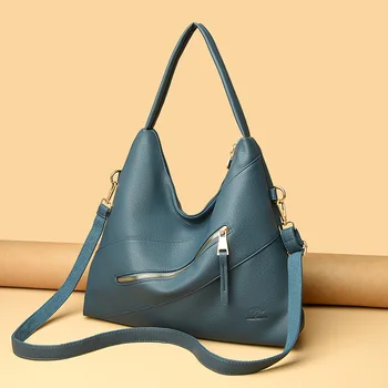Высококачественная модная женская сумка Роскошная дизайнерская сумка большой емкости Сумка через плечо Новая мягкая кожаная трендовая женская сумка для покупок