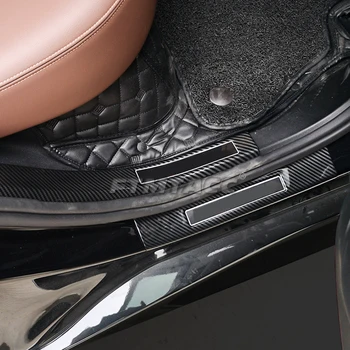 Для BMW 3 5 серии G20 G30 X1 F48 X3 G01 X5 F15 G05 X7 G07 ABS Педаль приветствия из углеродного волокна Дверной порог Защита накладки на пороги Защита