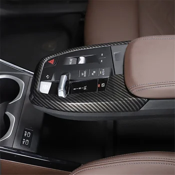 Для BMW X1 U11 2023 2024 Автомобильная центральная консоль Панель переключения передач Крышка рамы Аксессуары для отделки - ABS Carbon Fiber
