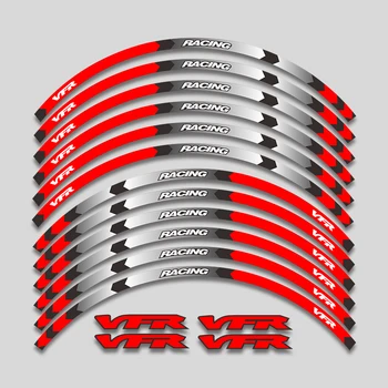 Для Honda VFR750 VFR800 VFR1200 F Аксессуары для мотоциклов Наклейка на колеса Обод Шина Водонепроницаемый Светоотражающая полоса Декоративные наклейки