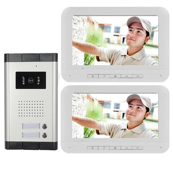 Домашняя безопасность Видеодомофон ИК-камера 7 дюймов Монитор Проводной видеодомофон Домофон Система внутренней связи