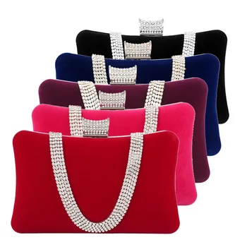 Европейская американская женская сумочка,модная сумка через плечо,женская банкетная сумка,Бархатные бриллианты Клатчи Вечеринка Свадебный кошелек
