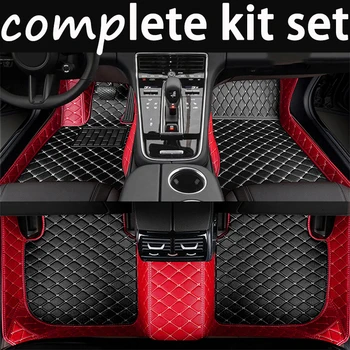 Изготовленные на заказ кожаные автомобильные коврики для AUDI Q3 8U 2012-2018 комплект автомобильных ковровых ковров подножки для ног