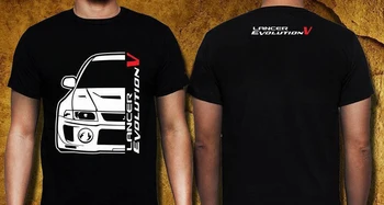 Классические японские автолюбители Lancer Evo Evolution V Футболка новая модная мужская мужская футболка хлопковые мужские футболки с коротким рукавом