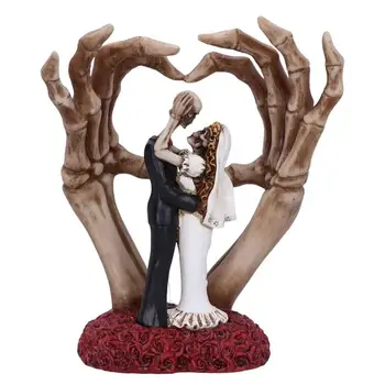  Пара Статуя Орнамент Свадьба Жених и Невеста Статуэтка Хэллоуин Украшение Акцент Настольная статуэтка для дома