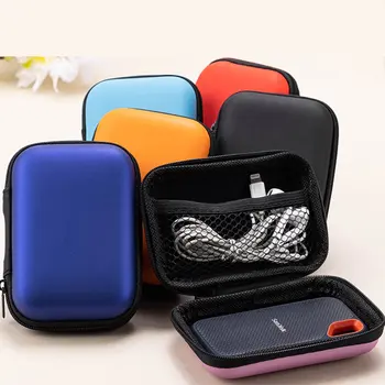 Портативная сумка для наушников Наушники Чехол для карты памяти USB Кабель Органайзер StorageBox EVA Контейнер для наушников Кабель для наушников Ящик для хранения