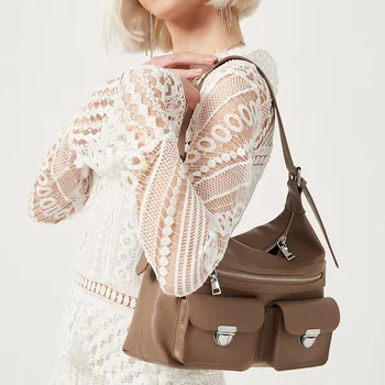 Роскошная дизайнерская женская сумка через плечо Карманная квадратная сумка для подмышек большой емкости Модная повседневная сумка-тоут для леди 2023 Новый тренд