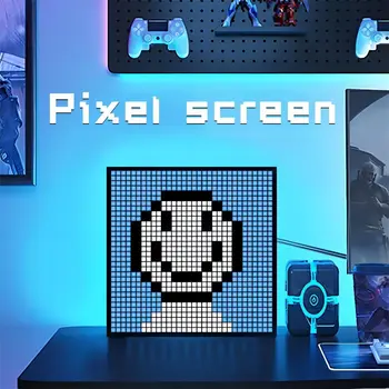  Умный светодиодный матричный пиксельный дисплей RGB DIY Граффити Bluetooth App Control Art Display для декора игровой комнаты Крутая анимационная рамка