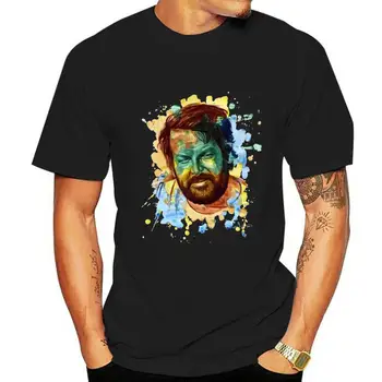 Футболка Футболка Bud Spencer Art Высококачественные топы TEE Shirt Для мужчин Женская футболка