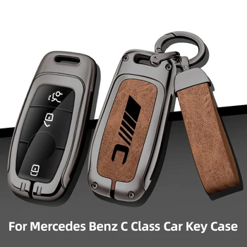  Цинковый сплав Автомобильный дистанционный чехол для ключей Крышка корпуса брелока для Mercedes Benz C Class C300 C260 C200 C180 W203 W204 W205 Держатель для ключей