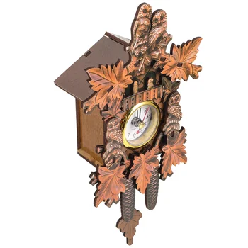 Часы с кукушкой Деревянные маятниковые настенные часы Сова Винтажные часы с курантами Подвесные часы