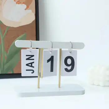  изысканный удобный настольный деревянный еженедельный календарь подарок заусенец бесплатный ручной перекидной календарь простой стиль бытовые принадлежности