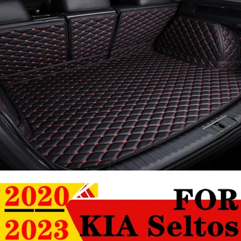 коврик багажника автомобиля для KIA Seltos 2020 2021 2022 2023 Всепогодный задний грузовой чехол Ковровый вкладыш Хвост Детали интерьера Багажник Багажник