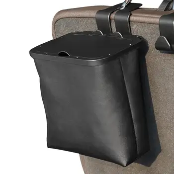 кожаный автомобильный мусорный бак грязестойкий органайзер для хранения автомобиля автомобильные аксессуары автомобильный мешок для мусора с крючками герметичный
