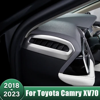нержавеющая автомобильная центральная консоль приборная панель боковая вентиляционная крышка кондиционера для Toyota Camry XV70 70 2018-2021 2022 2023