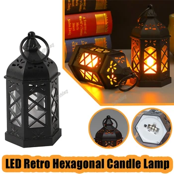  светодиодная ретро шестиугольная лампа-свеча для детей, ручная портативная лампа, украшение рабочего стола, лампы для пони на Хэллоуин