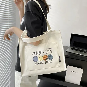 холщовая сумка утолщенная женская сумка сумка модная студенческая сумка через плечо большой емкости повседневная косметика телефон сумка для хранения